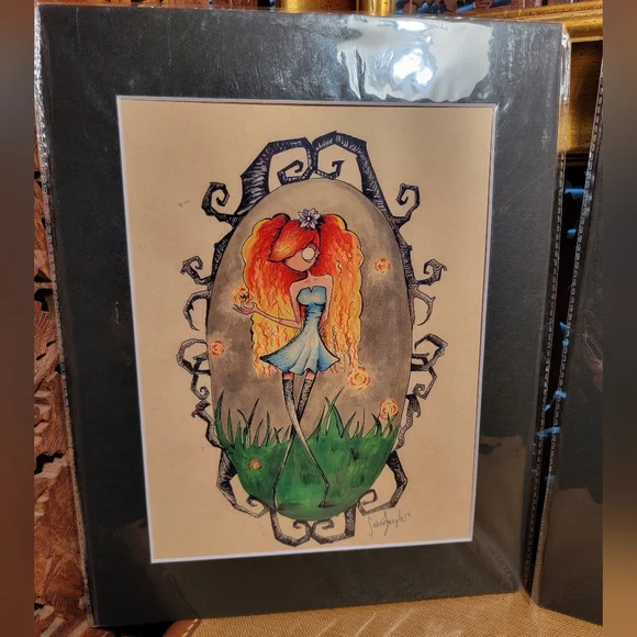 *🎃 Sale* Butterfly& Firefly Girl  OddLittleArtStudio By Sabrina Leigh Prints - Picture 2 of 8